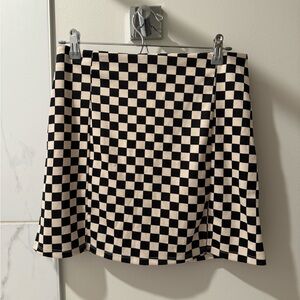 Checkered Black and White Skirt
